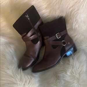 Ralph Lauren Makalia Leather Ankle Boots